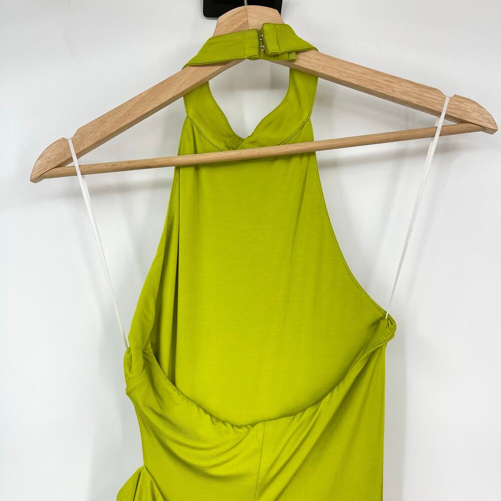 NBD | NWT The Evanna Gown in Green Chartreuse Belted Jersey Maxi Dress XXS - Picture 10 of 16